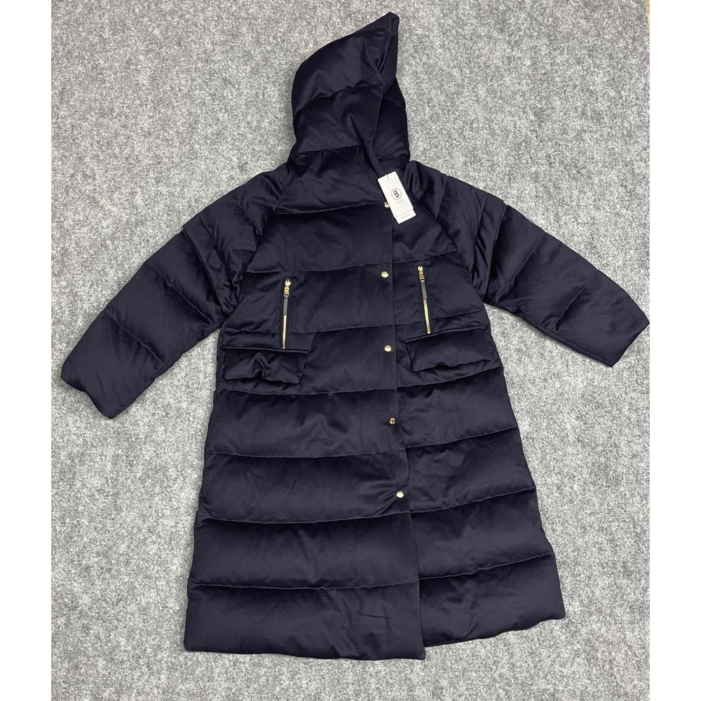 Bogner LEANA-D Coat Womens Medium Navy Blue Loro Piana Cashmere Down Oversized - Picture 3 of 16